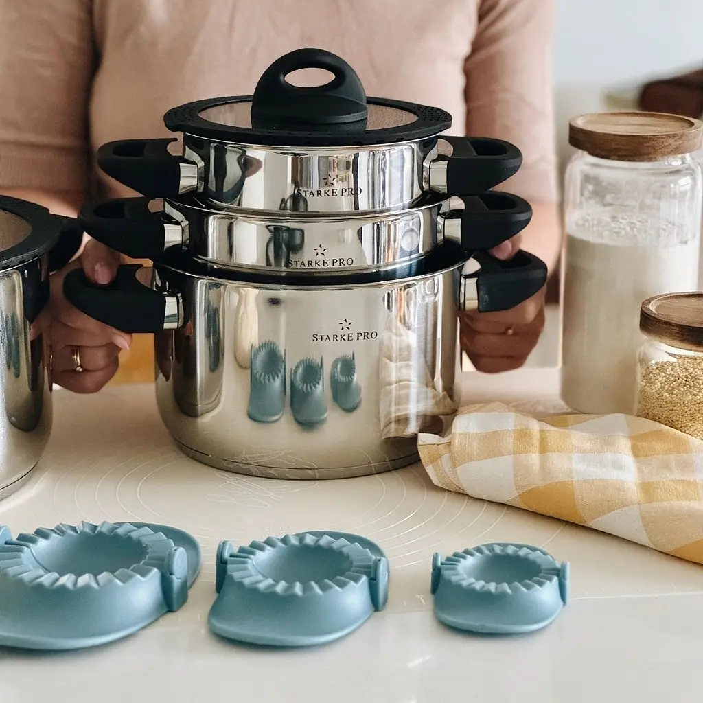 Набір посуду Starke Pro Sante LKA-194HMYIO-8PCS-BLACK 8 предметів (LK240506) - фото 13