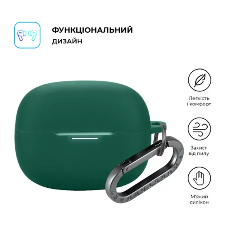 Чохол для навушників Armorstandart Hang Case для Xiaomi Redmi Buds 6 Pro Green (ARM83396) - фото 2