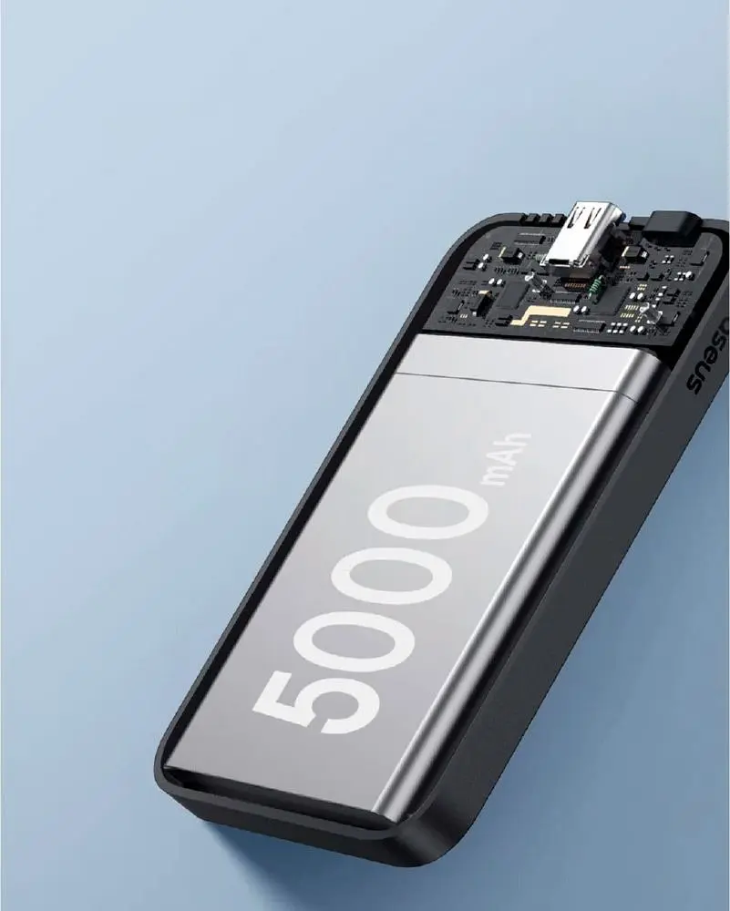 Зовнішній акумулятор Baseus Magnetic Bracket Mini 5000mAh 20W Black (P10022107113-00) [102125] - фото 6