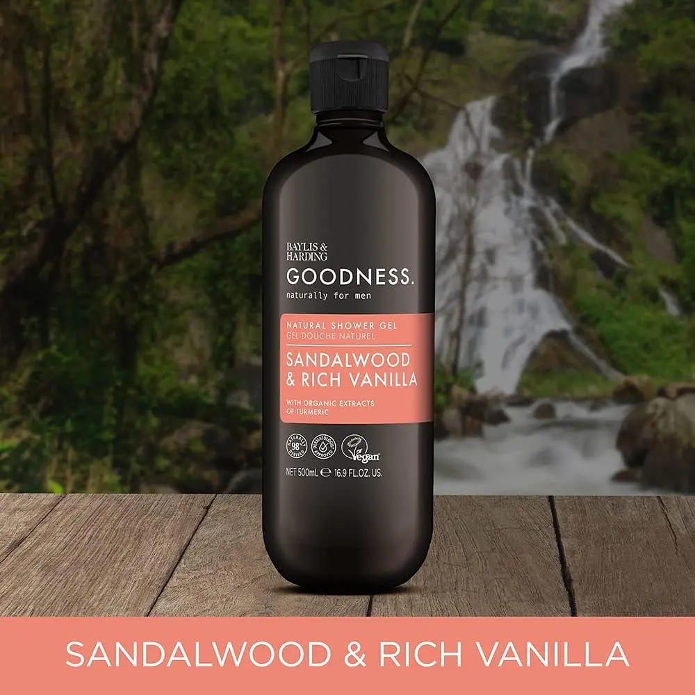Гель для душа Baylis & Harding Goodness Sandalwood and Rich Vanilla 500 мл - фото 4