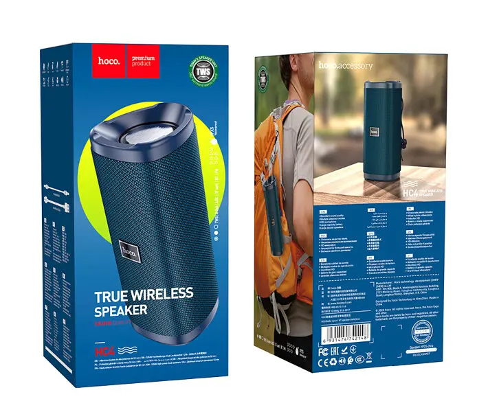 Портативна акустика Hoco Portable Speaker HC4 Bella [Dark Blue] [68026] - фото 4