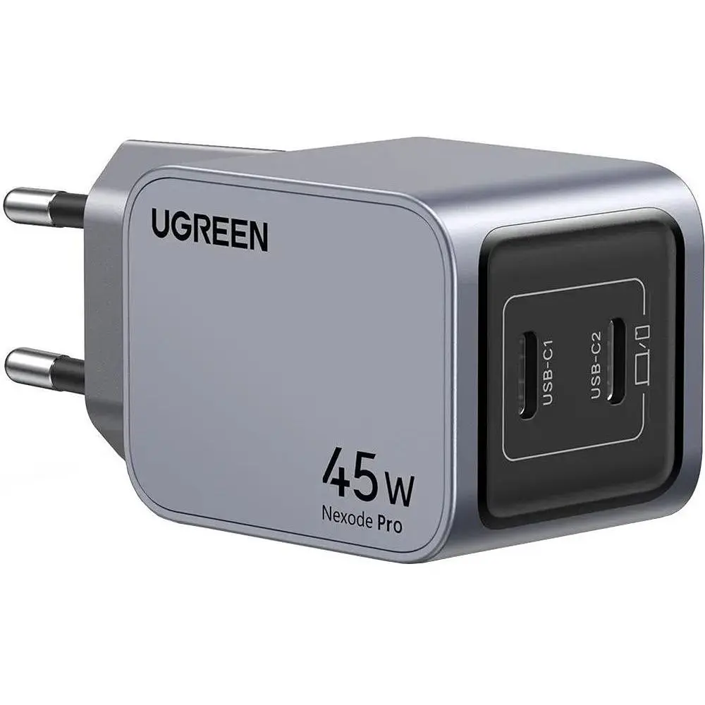 Зарядний пристрій 2xUSB 45W (2хUSB-C) Gan Nexode Pro X707 Ugreen (35008) - фото 9