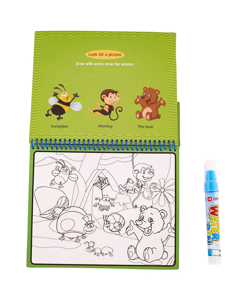 Книжечка-розмальовка водна Зоопарк 36+ Baby team Різні кольори - фото 4