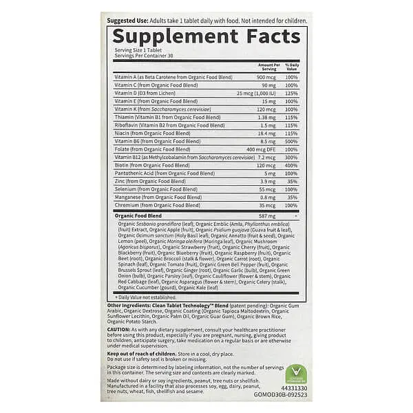 Вітаміни для чоловіків Organics Men's Once Daily 30 Tablets Garden of Life vit0006202 - фото 2