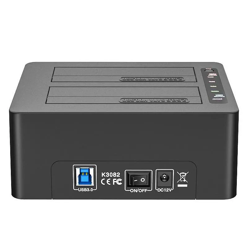Док-станція клонувальник Maiwo для двох SSD/HDD 2.5/3.5" SATA USB 3.0 (K3082 2501) Чорна - фото 3