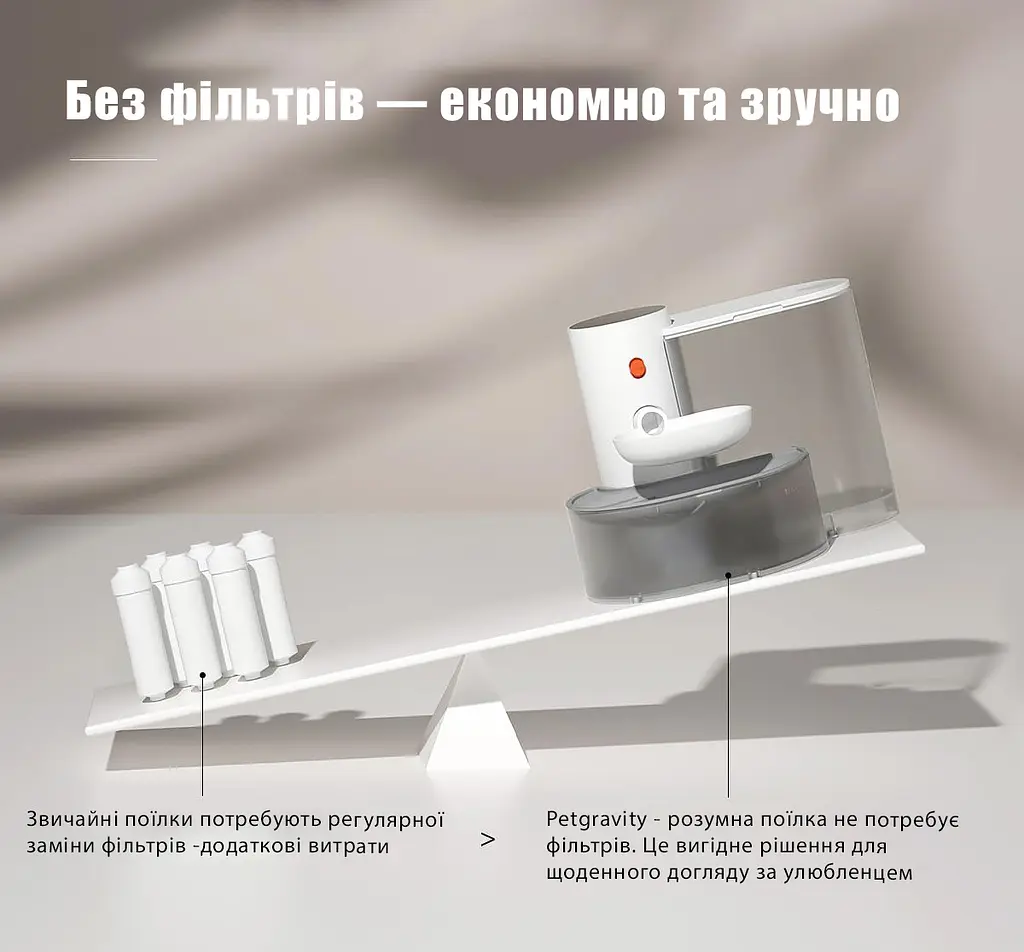 Фонтан для кота PetGravity 3 л, смарт фонтанчик з системою очищення - фото 9
