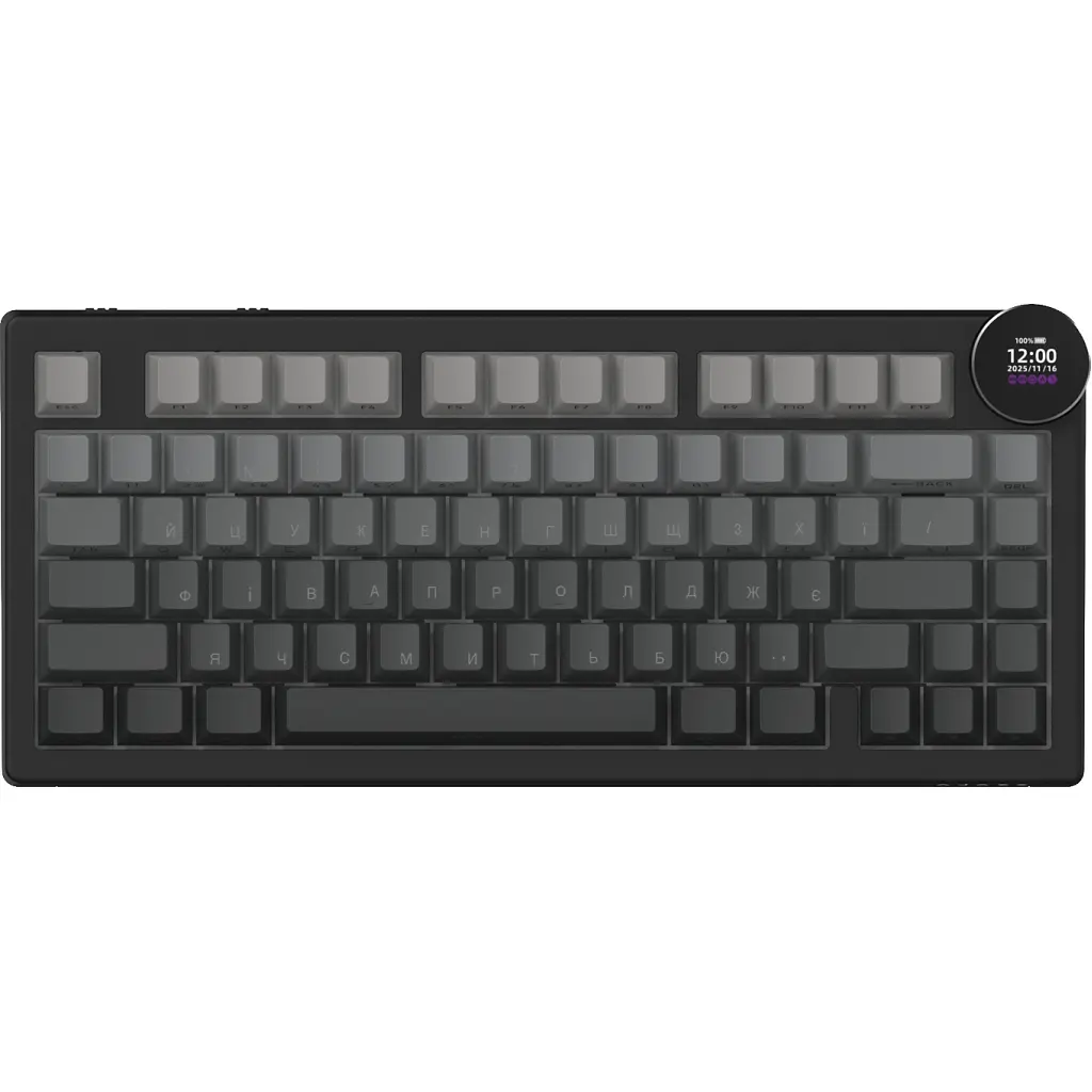 Клавіатура Ajazz AK820 V2 White Peach Switch Wireless/Bluetooth/USB UA Black/Gray (AK820-V2-WP-S-BG) - фото 3