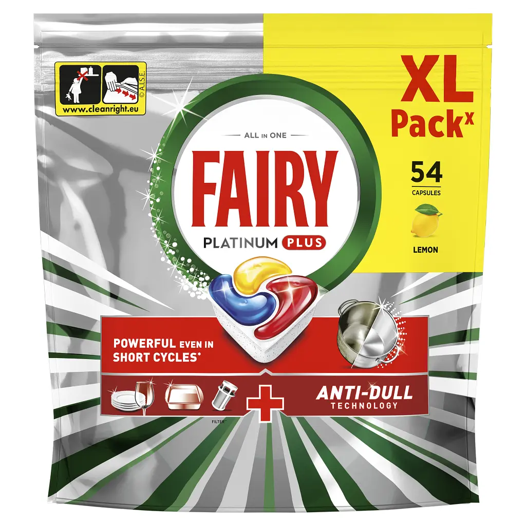 Таблетки для посудомийних машин Fairy Platinum Plus All in One Lemon 54 шт. (8006530115490) - фото 2