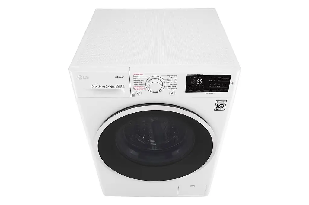 Прально-сушильна машина LG F2J6HG0W, 7кг (4кг), 1000, П, Пар, глибина 45см, Дисплей, Інвертор, Білий (F2J6HG0W) - фото 7