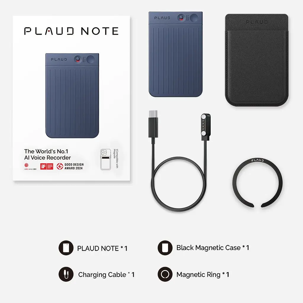 Диктофон Plaud Note ChatGPT Empowered AI Voice Recorder Navy Blue (NB-100-NB) [141650] - фото 5