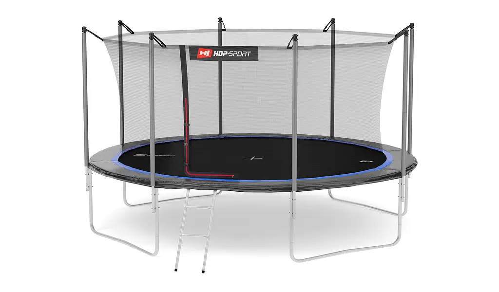 Батут Hop-Sport 14ft (427см) чорно-синій з внутрішньою сіткою - фото 14