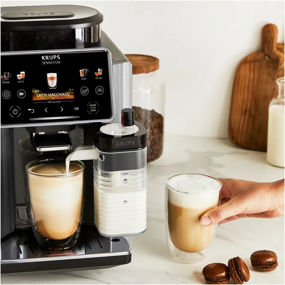 Кофемашина Krups Sensation Elite Hot & Cold 1.7л серая (EA918GE0) - фото 3