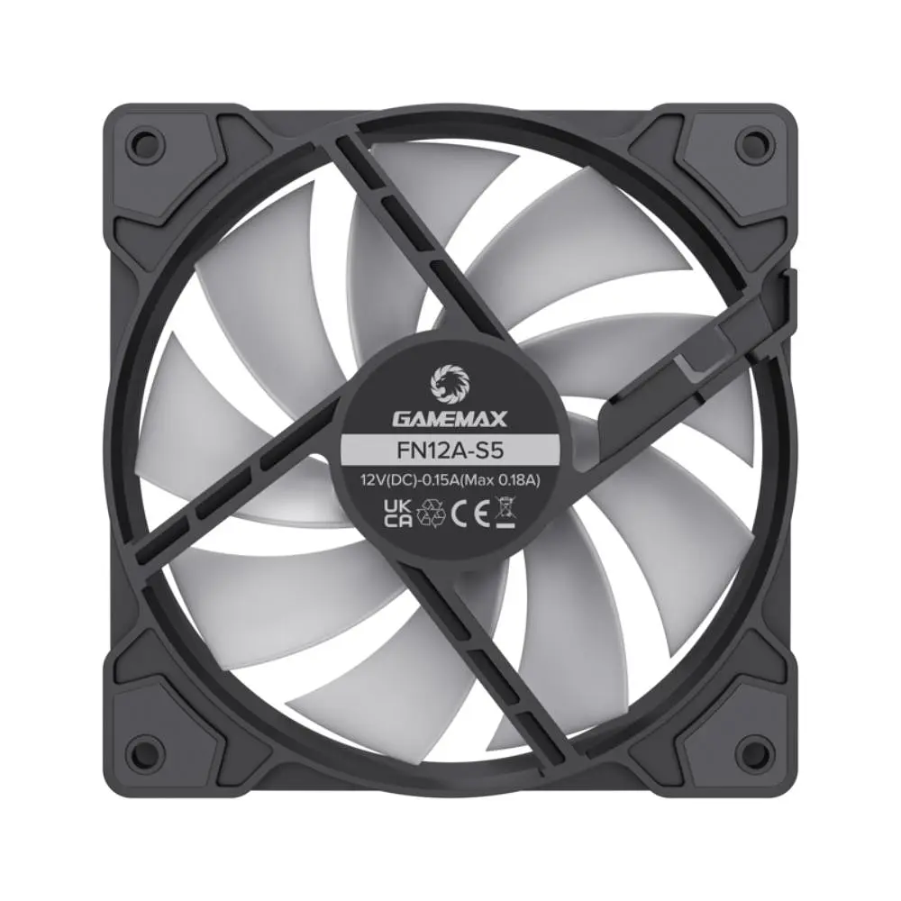 Вентилятор GameMax FN12A-S5 Black (FN12A-S5) - фото 3