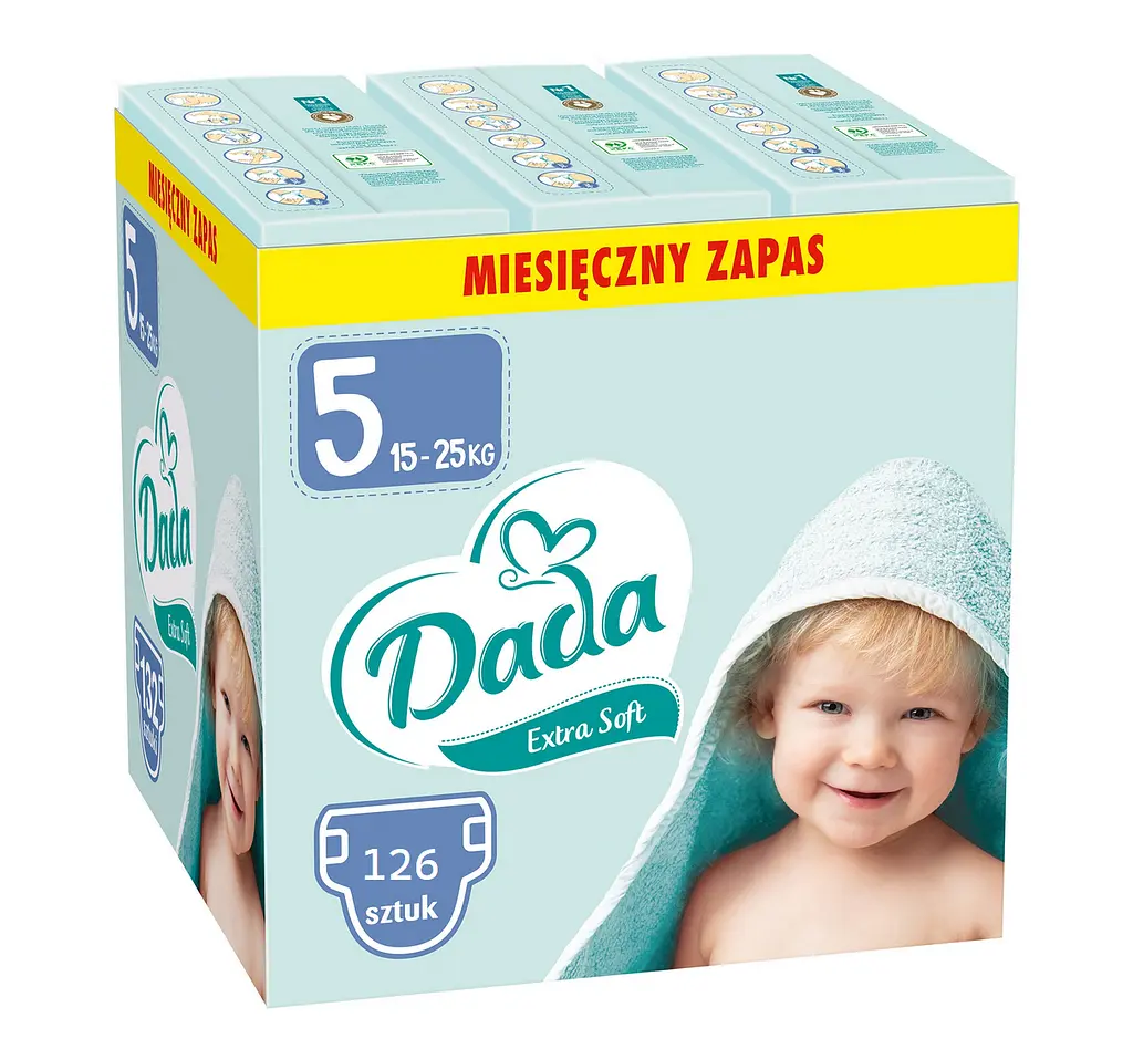 Підгузки Dada Extra Soft 5 для дітей вагою від 15 до 25 кг 126 шт (3ExtraSoft5)