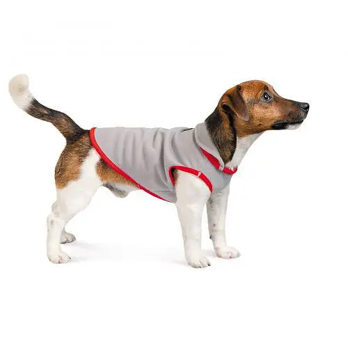 Жилет Pet Fashion Fleecy для собак, розмір XS, сіро-червоний - фото 2