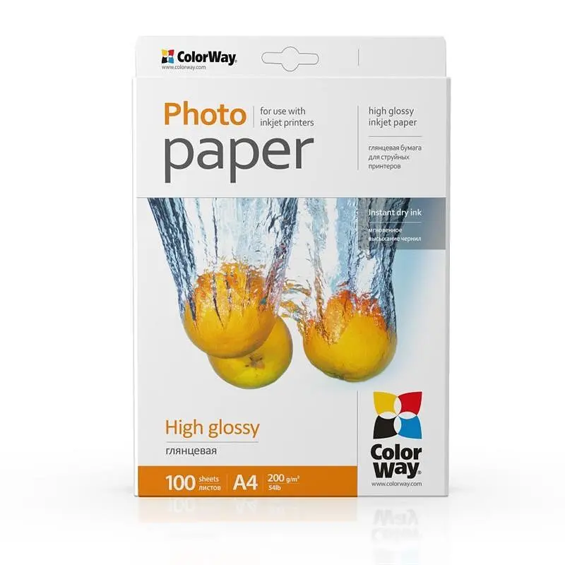 Фотопапір ColorWay глянцевий 200г/м2 A4 100 арк. (PG200100A4) - фото 2