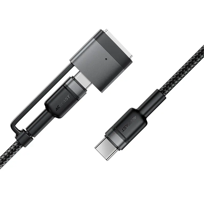 Кабель ACEFAST C22-05 USB-C to USB-C/magnetic aluminum alloy charging data cable Black (6974316285151) - фото 5