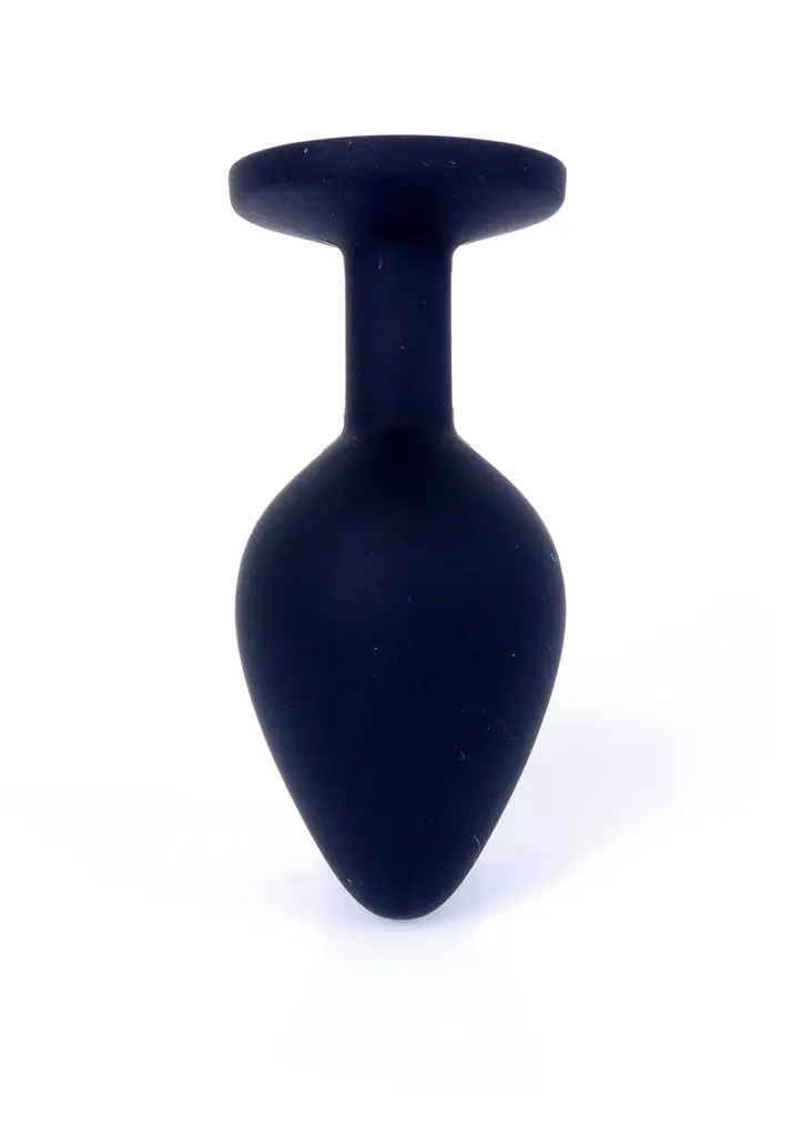Анальна пробка - Jewellery Silicone Black Plug M Pink - фото 7