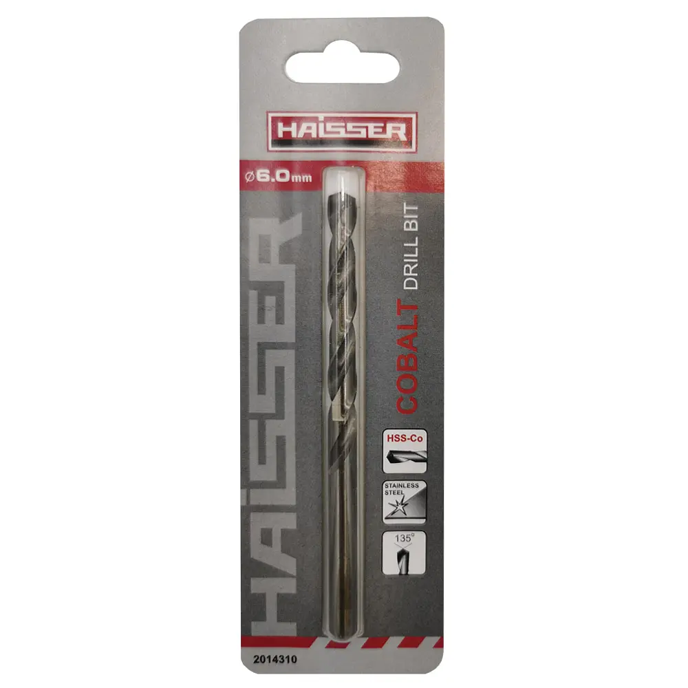 Свердло по металу HSS-Co - 6.0х57х93 мм COBALT DIN 338 Haisser Industrial