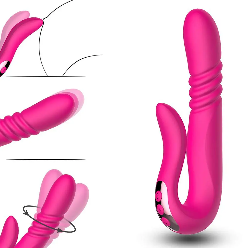Вібратор B - Series Cute Deluxe Twirling Vibrating Thruster, 23 см (рожевий) - фото 11