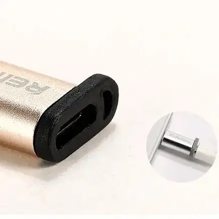 Адаптер Remax RA-USB1 Feliz microUSB-USB Type-C Gold (6954851289807) - фото 3