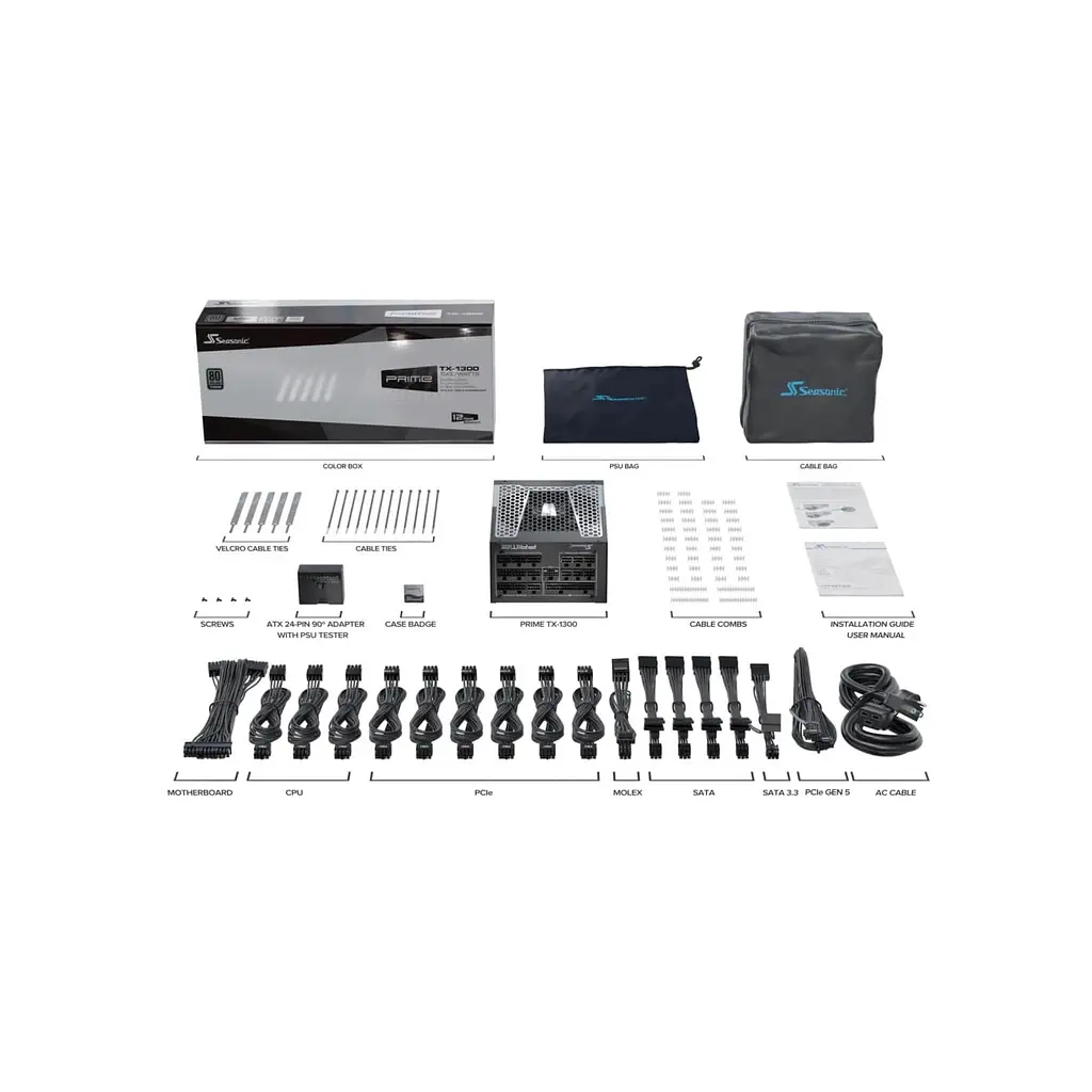 Блок живлення Seasonic 1300W (PRIME-TX-1300-ATX30) - фото 9