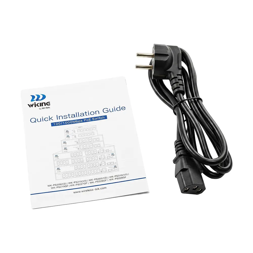 PoE-комутатор 10-портовий некерований Wiking WK-PS210 V2, 8x100Mbps PoE, 2x100Mbps Uplink, 76W (73-00271) - фото 9