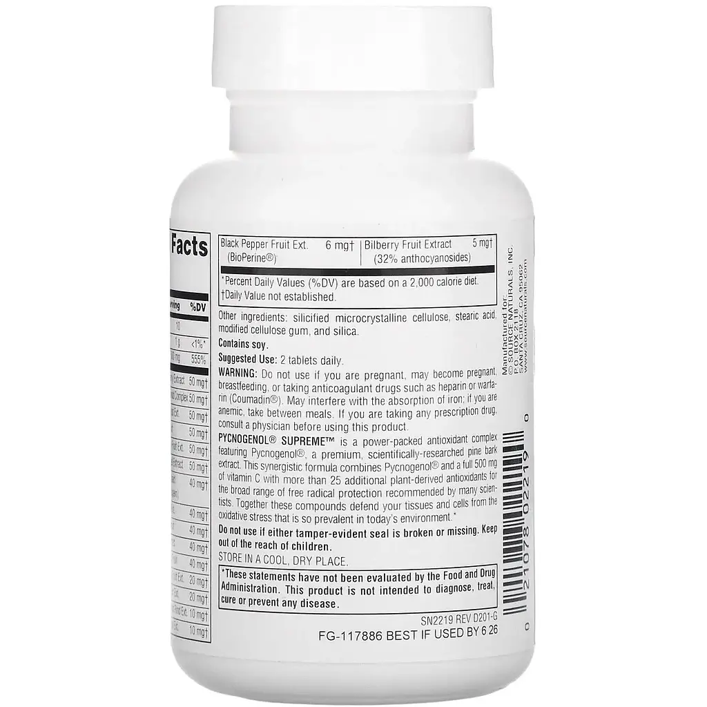 Пікногенол Source Naturals максимальний 30 таблеток - фото 3