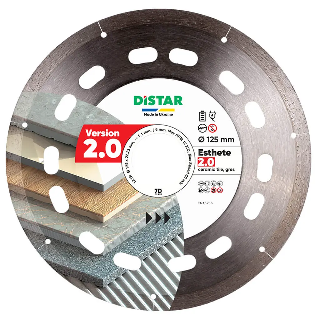 Алмазний диск по кераміці Distar Esthete 2.0 1A1R 125х22.23x1.1 мм