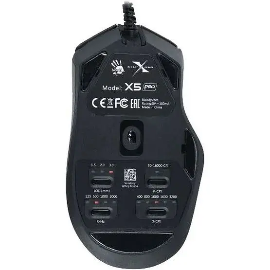 Мышь A4Tech Bloody X5 Pro Black [64956] - фото 3