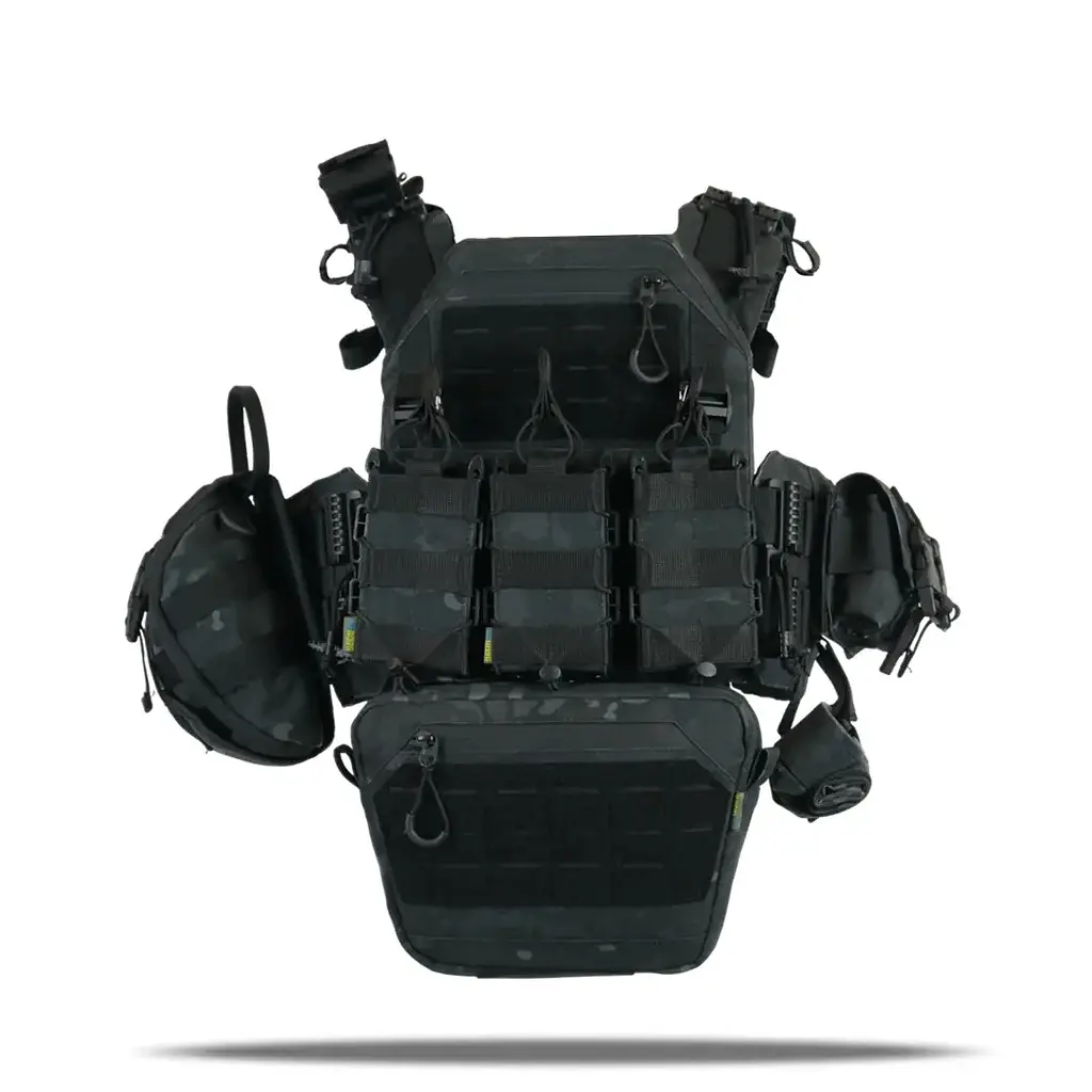 Плитоноска Kiborg GU gen.2 + 8 підсумків Black Multicam (1000-k77001) - фото 2