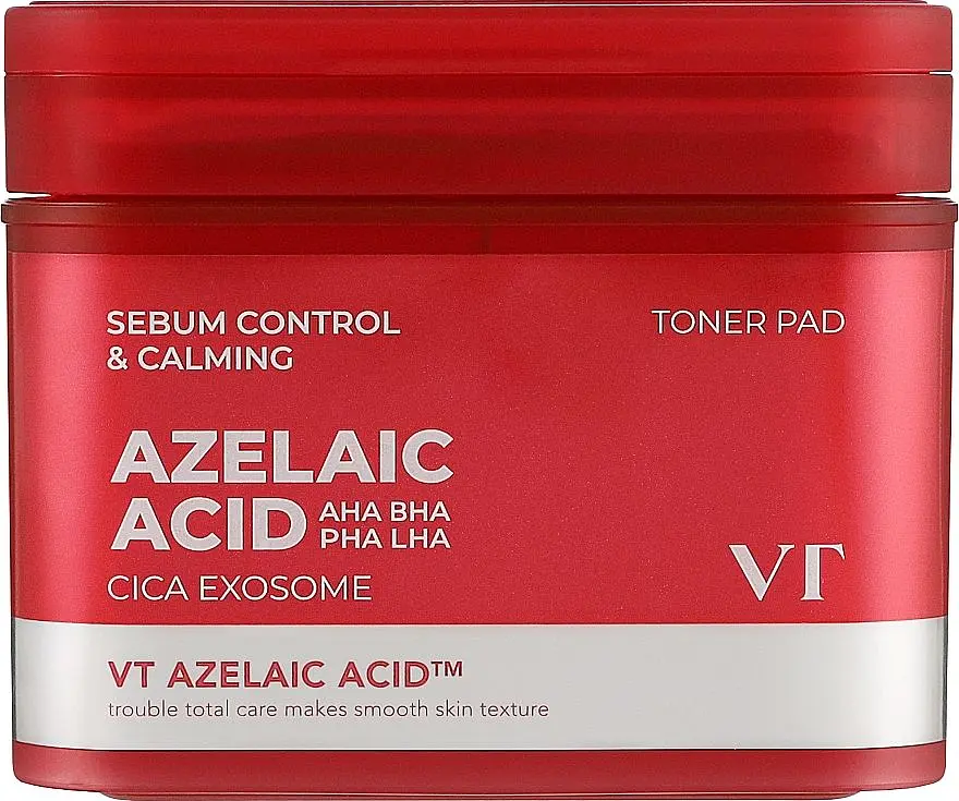 Тонер-педи з азелаїновою кислотою 60 шт VT Cosmetics Azelaic Acid Toner Pad - фото 3