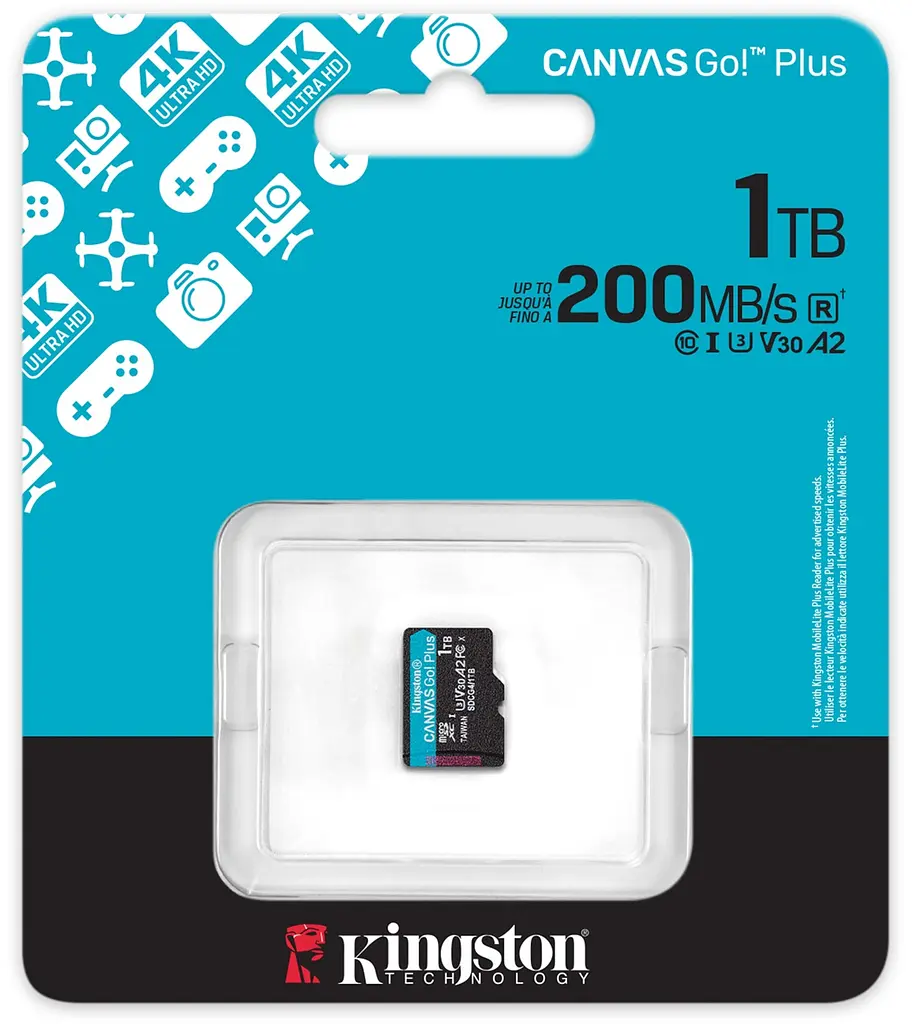 Карта пам'яті Kingston MicroSDXC 1TB Canvas Go! Plus class 10 UHS-I U3 V30 A2 (SDCG4/1TBSP) - фото 3