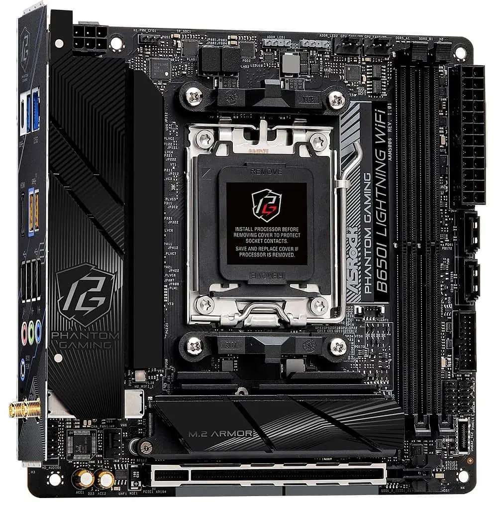 Материнська плата AsRock B650I LIGHTNING WIFI (B650I LIGHTNING WIFI) (Socket AM5, AMD B650, Mini-ITX) - фото 2