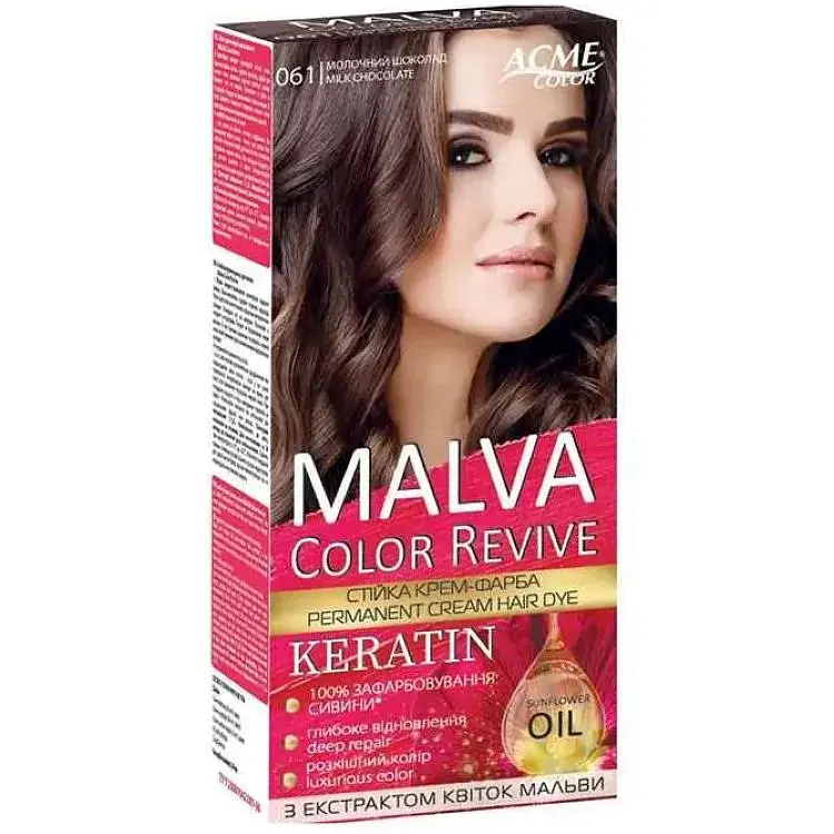 Крем-фарба MALVA COLOR REVIVE Молочний шоколад 061
