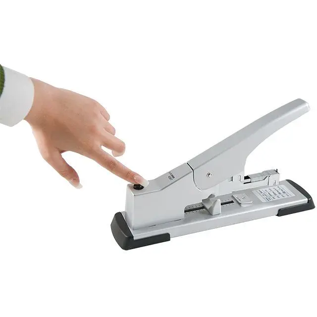 Степлер Buromax посиленої потужності металевий №23, 100 аркушів сірий (BM.4287-24) - фото 4