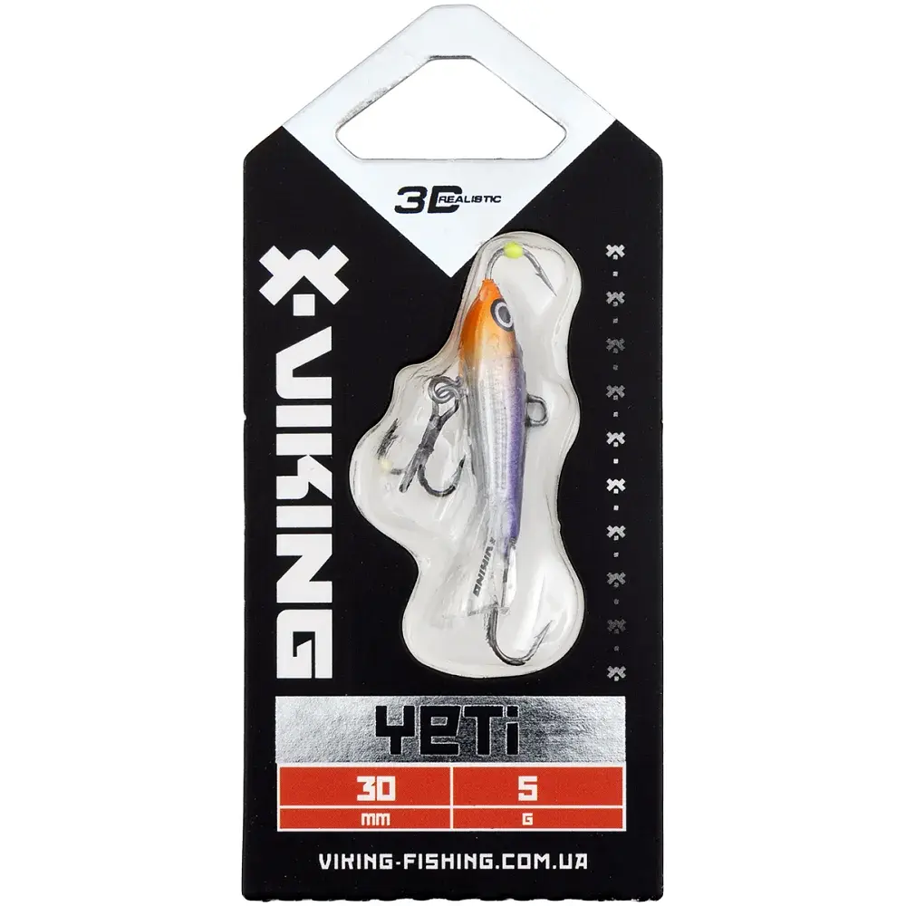 Балансир Viking Fishing Yeti Ice Jig 30mm 5.0g #20 Violet Anchovy - фото 2