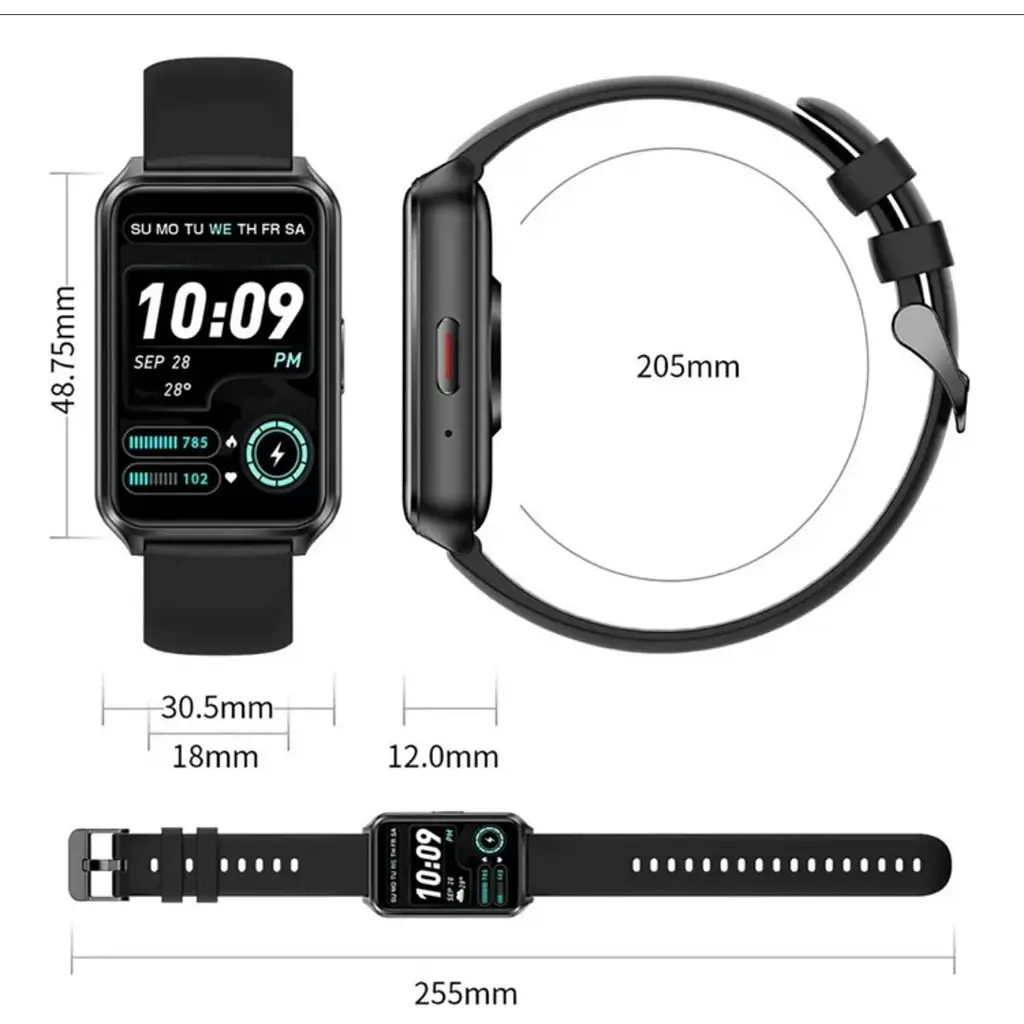 Смарт-годинник Lige H37 PRO з тонометром Black (SW0001LH37PB) - фото 6