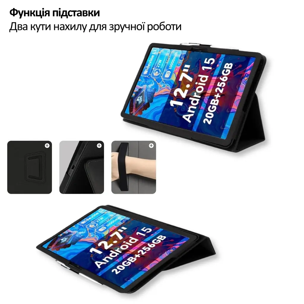 Чохол для планшета BeCover Slimbook Teclast ArtPad Pro 12.7", чорний (715129) - фото 6