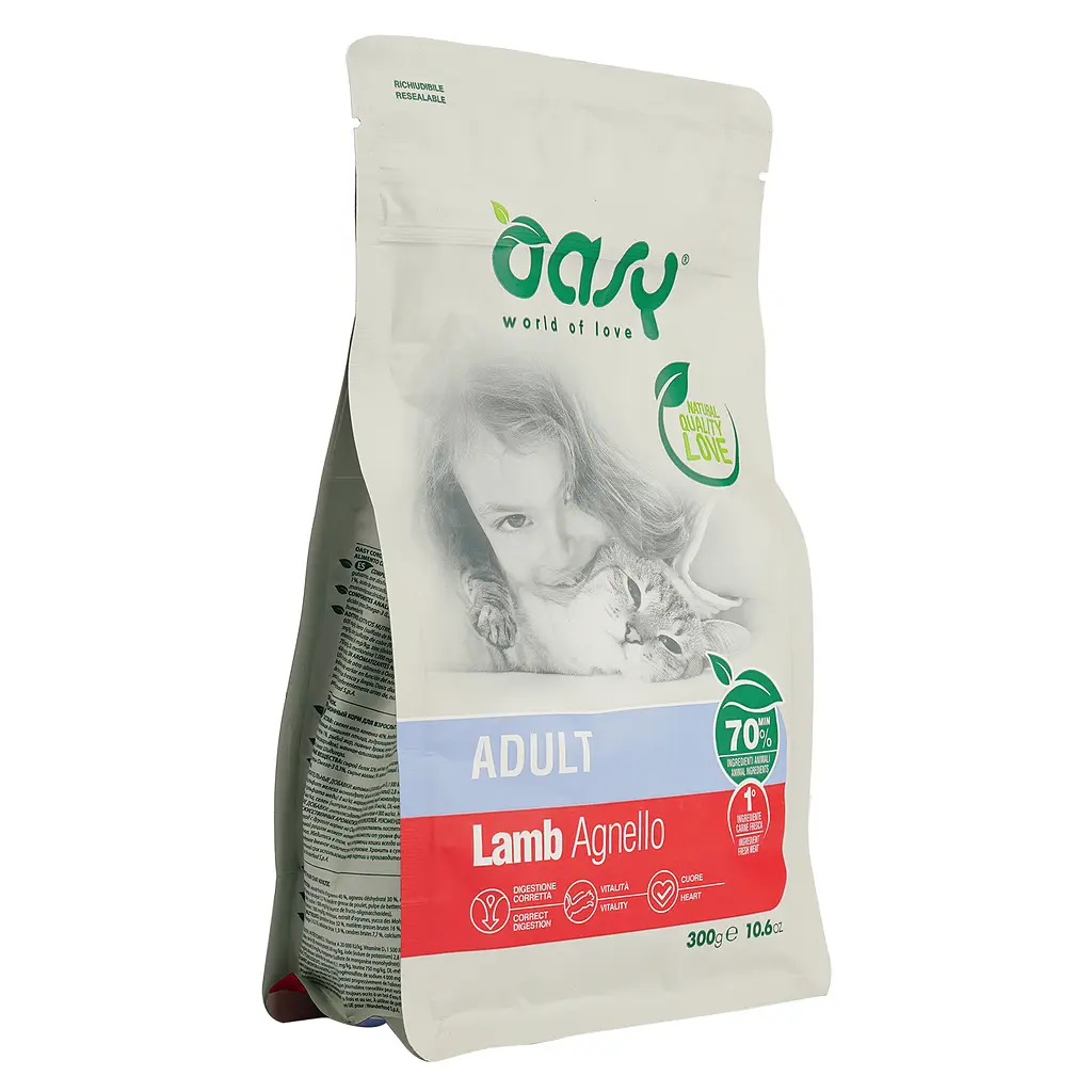 Сухий корм для котів Oasy Lifestage Adult з ягням 300 г - фото 3