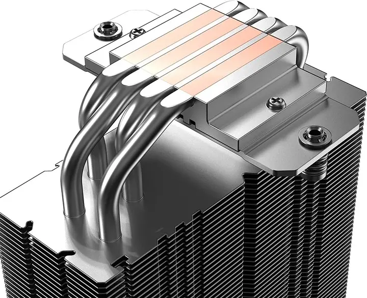 Кулер для процесора ID-Cooling FROZN A410 SE, Black, 120 мм, 4 теплових трубок, алюміній/мідь, 300±200 ~ 1800±10% RPM, 24.8dB(A) Max, Intel: 1851/1700/1200/115x, AMD: AM4/AM5, 152х76х128 мм, 4-pin PWM, до 180 Вт - фото 5