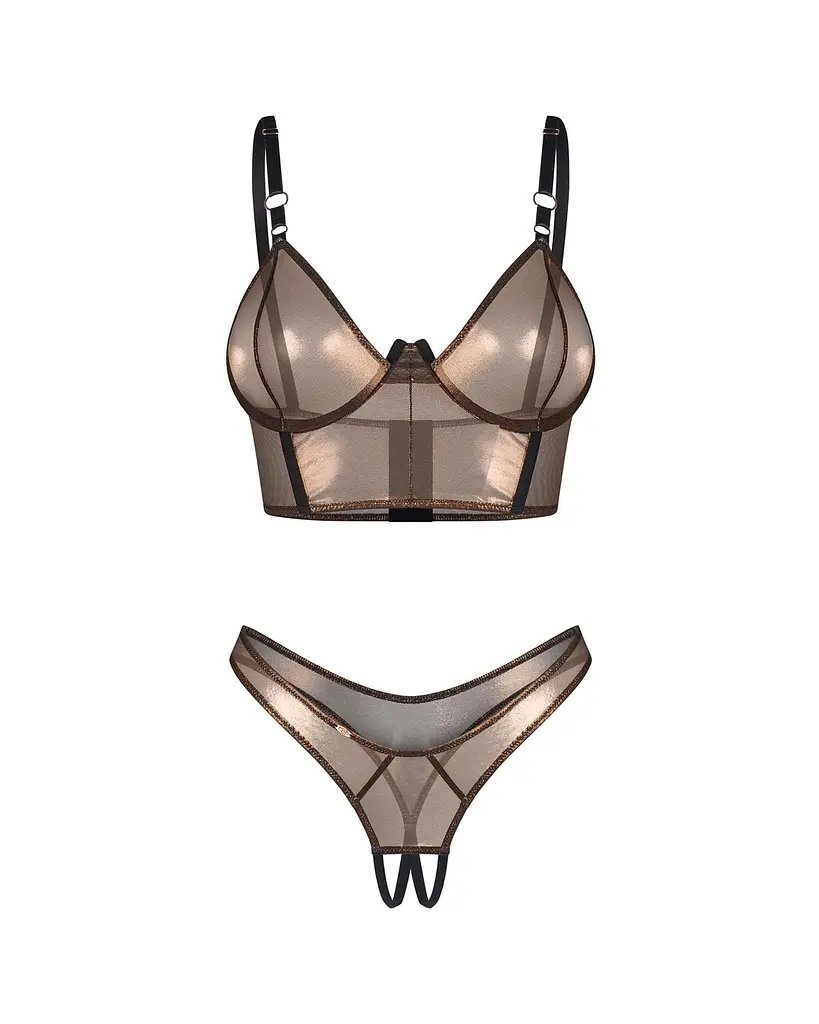 Комплект Obsessive Soranna 2XL/3XL (бронзовый) - фото 10