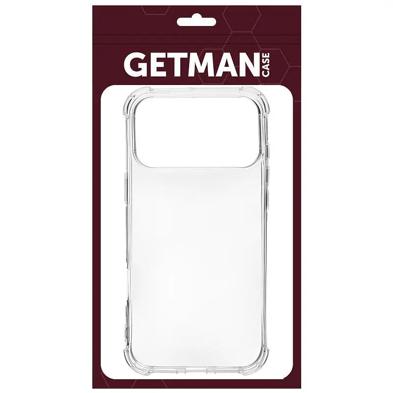 TPU чохол GETMAN Ease logo посилені кути для Apple iPhone 17 Pro (6.3) Безбарвний (прозорий) - фото 8