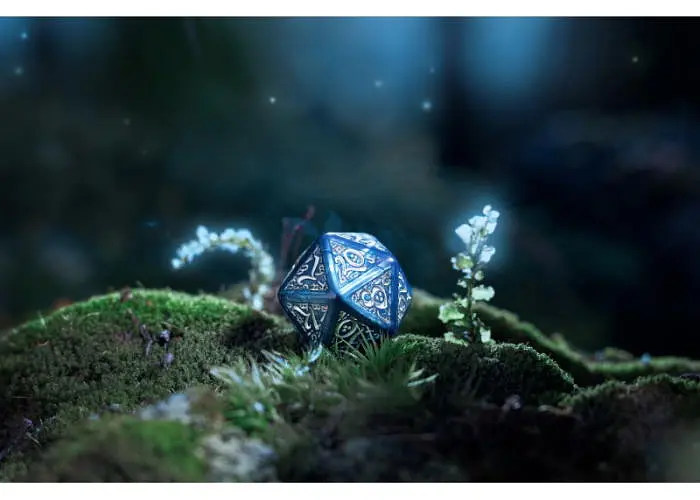 Набор кубиков Elvish Cobalt & Silver Dice Set , 7 шт. (SELV10) - фото 6