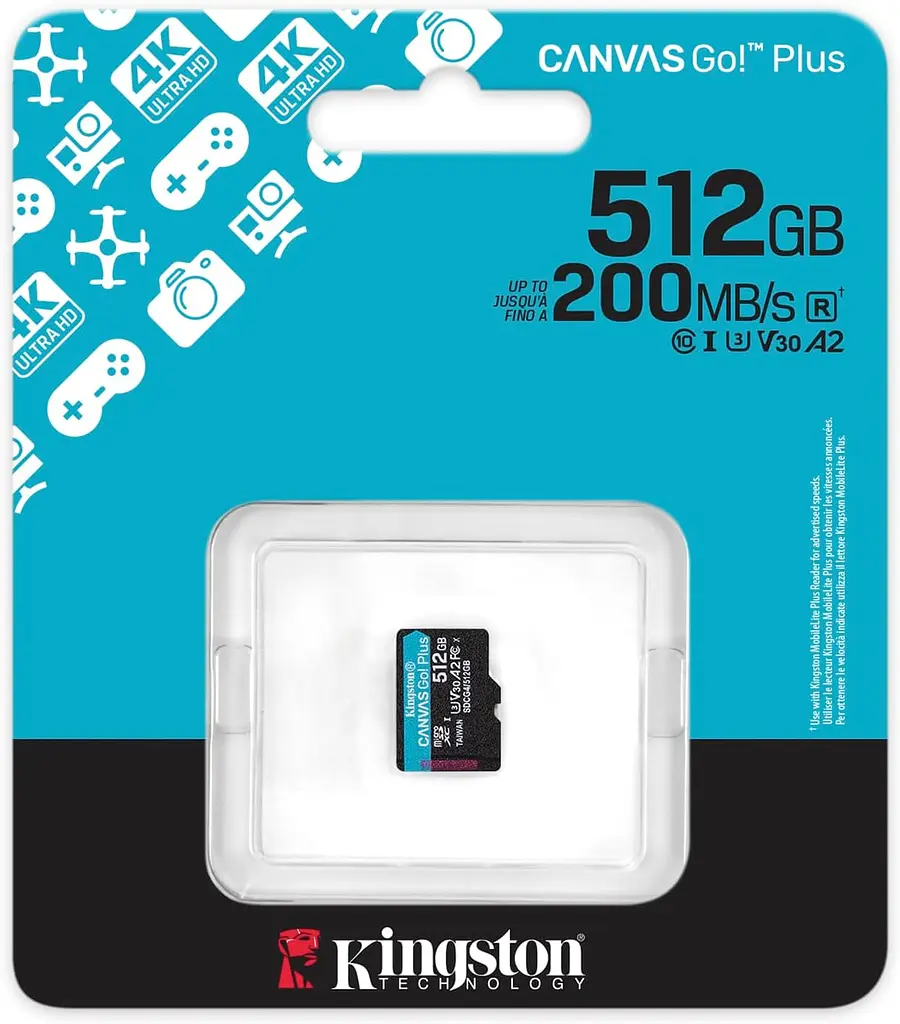 Карта пам'яті microSD 512GB C10 UHS-I U3 A2 V30 R200/W160MB/s Kingston teh0013339 - фото 4