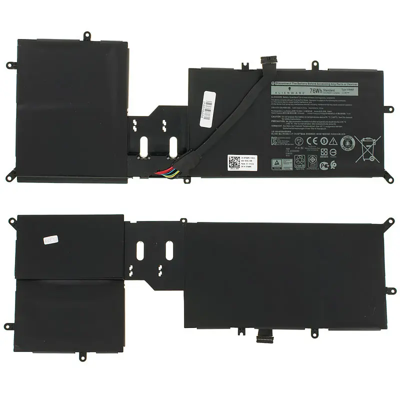 Батарея для ноутбука Dell Y9M6F (Alienware M15 R2 M17 R2) 11.4V 6334mAh 76Wh Чорний - фото 2
