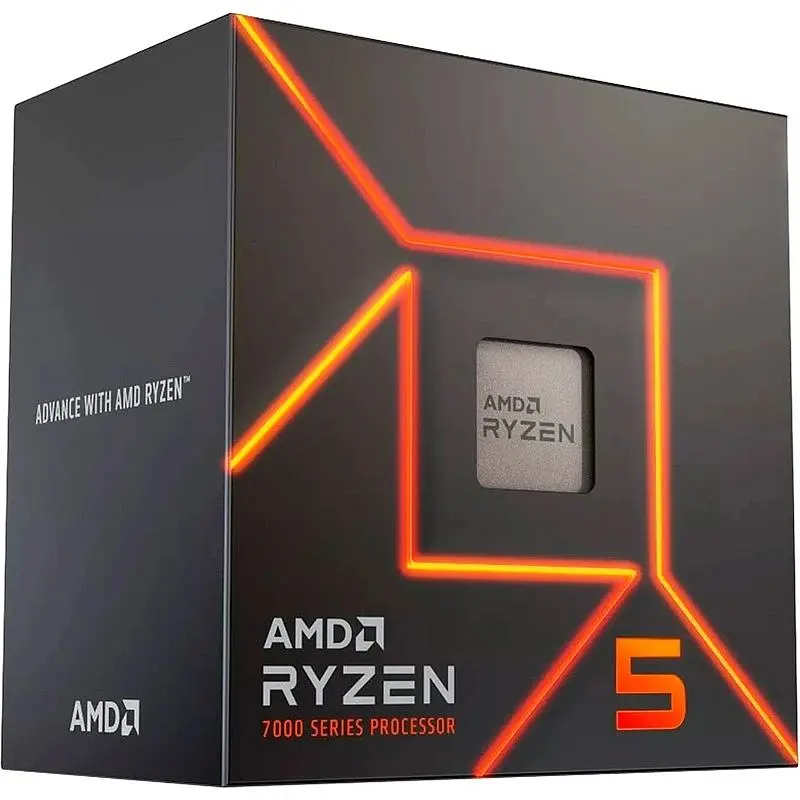 Процессор AMD Ryzen 5 6C/12T 7600 (3.8/5.1GHz Boost,38MB,65W,AM5,Wraith Stealth cooler) box (100-100001015BOX) - фото 4