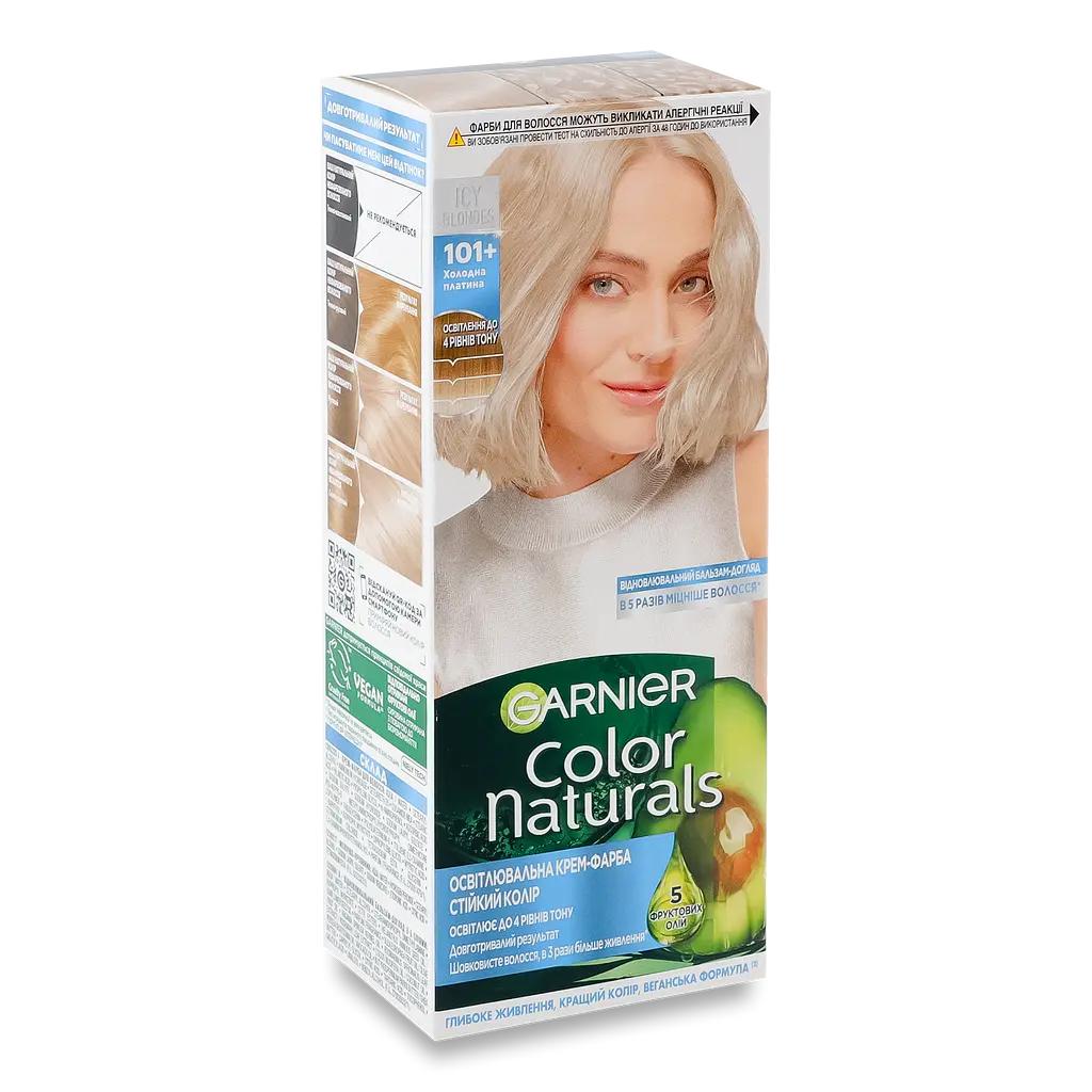 Крем-фарба для волосся Garnier Color Naturals Холодна платина №101+ освітлювальна - фото 2