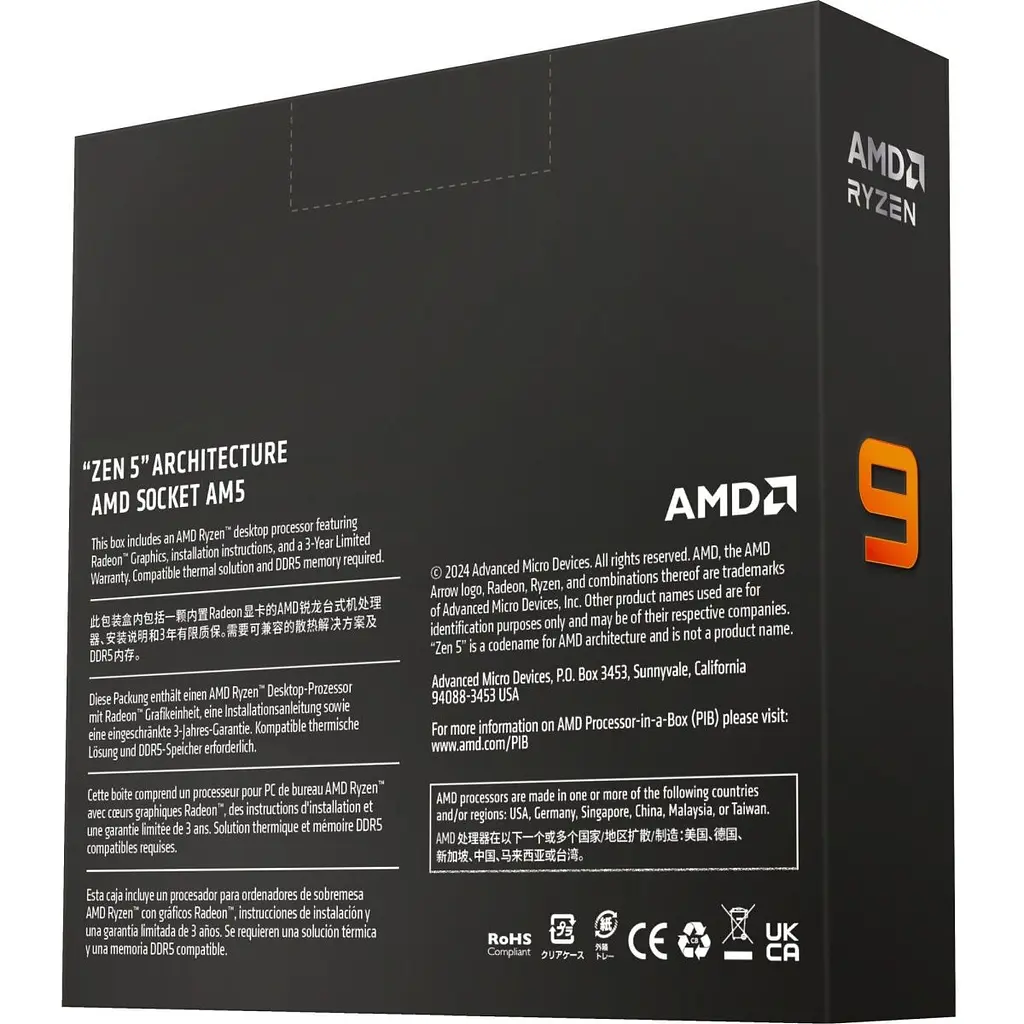 Процессор AMD Ryzen 9 9900X Box (100-100000662WOF) EU [137399] - фото 3