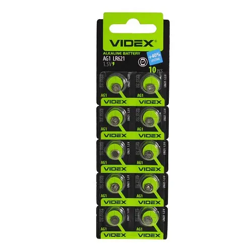 Батарейка VIDEX AG1(lr621) BLI 10